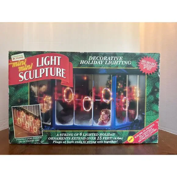 Mr.‎ Christmas HO HO HO Light Up Holiday Lights Sculpture Vintage String of 6