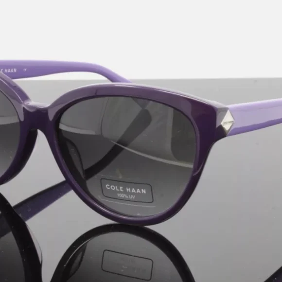 Cole Haan Sunglasses Purple Lavender Gradient Charcoal Gray Polarized UV Lenses