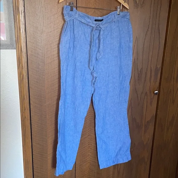 Talbots Light Blue Linen Chinos