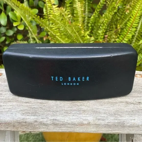 Ted Baker Black Rectangle Sunglasses Case. Unisex EUC! Designer Luxury