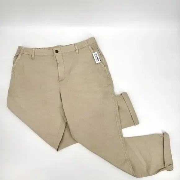 Old Navy High-Waisted OGC Chino Tapered Straight Pants A Stones Throw XL Tall