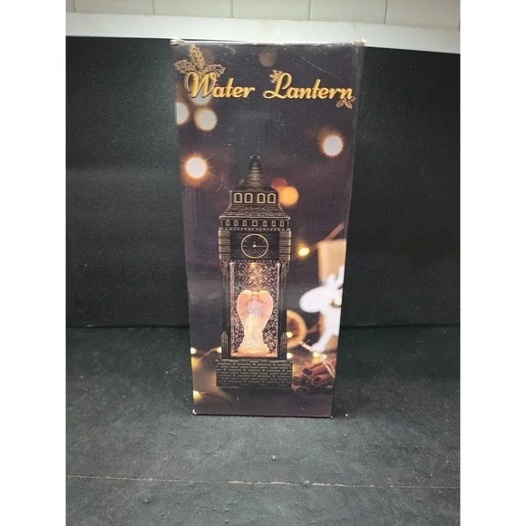Christmas Holiday Lantern, LED Light Water‎ Globe, Santa Edition Clock Style