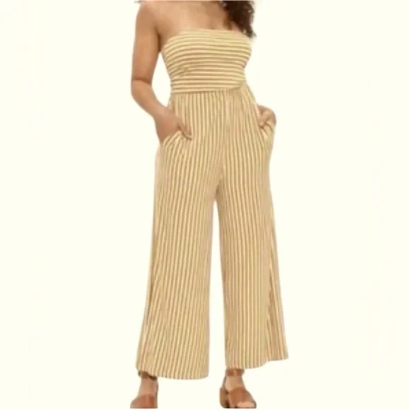 American Eagle Striped Jumpsuit