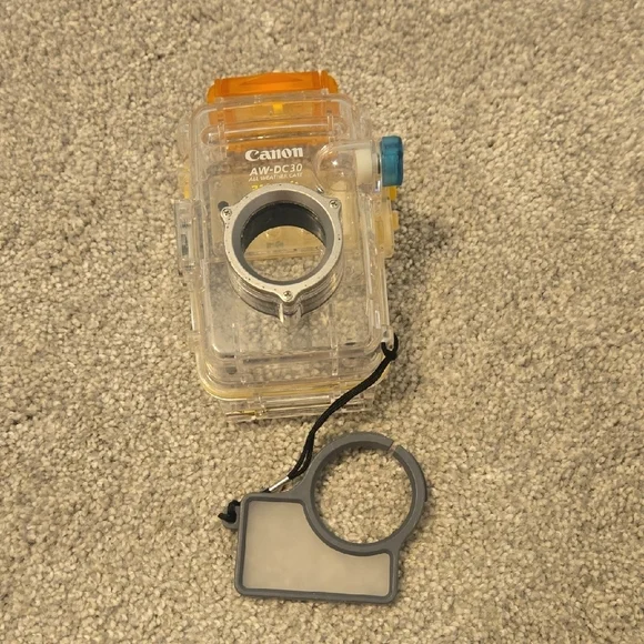 Canon Waterproof Camera Case - Clear and Orange AW-DC30 All Westher Case 3M/10ft