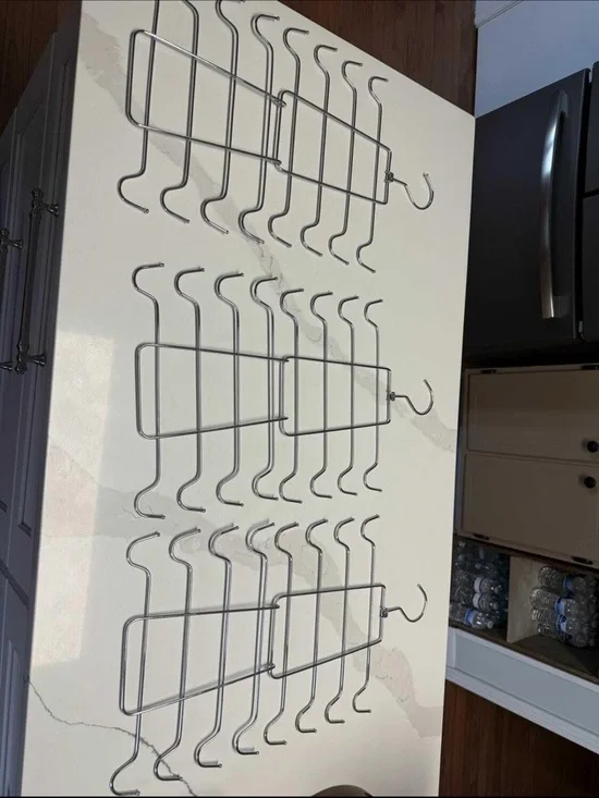 Metal Over-The-Door Hook Rack - Silver