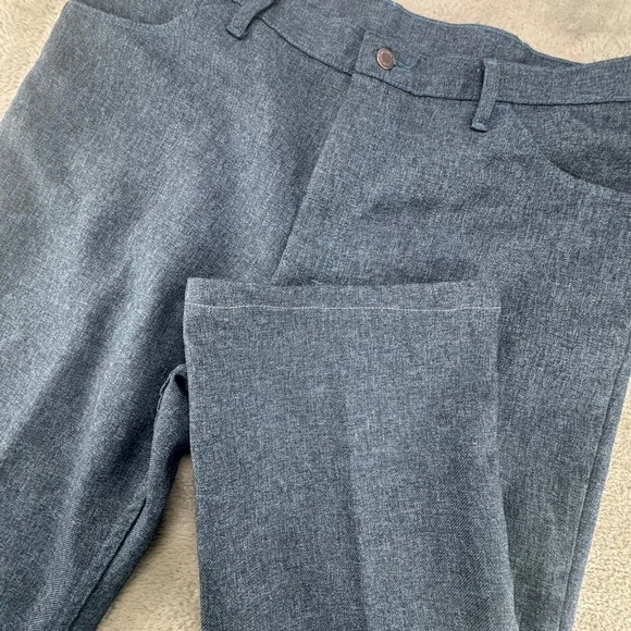 Wrangler Dress Jeans Mens‎ 40x30 Blue Gray Good Heathered Western 82HU Polyester