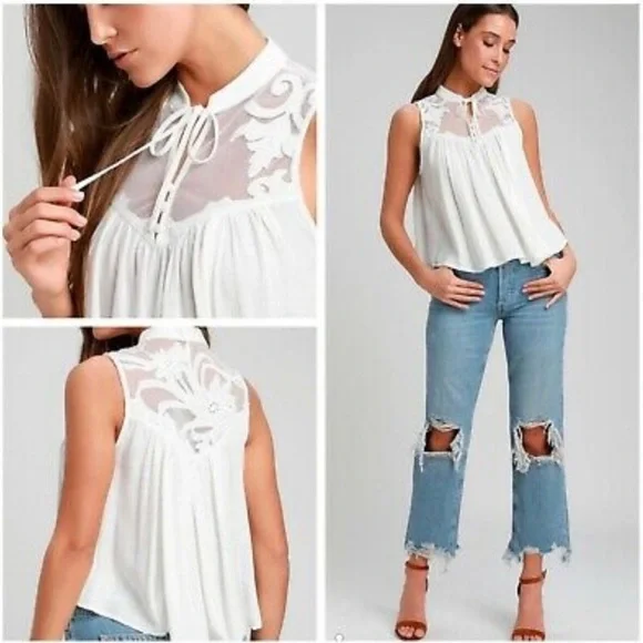 Free People Western‎ Romance Top XS B7