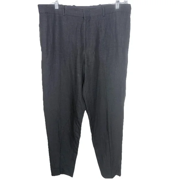 COS Men's 100% Linen Tapered Trouser Pants Black Minimalist Quiet Luxury 38R