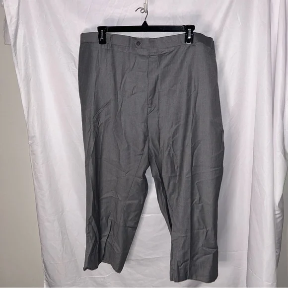 Giorgio Fiorelli Suit Pants Grey 60/55 Slacks Flat Front Dress Pants No Pleats