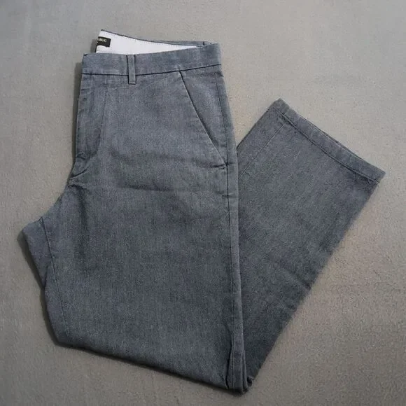 Banana Republic Men 31X30 (33X27) Blue Straight Fit Oxford Dress Pants