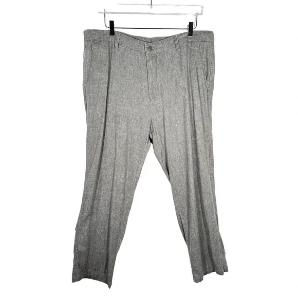 Burberry Brit Men's Straight Leg Dress Pants Size 40 Gray Flat Front Breathable