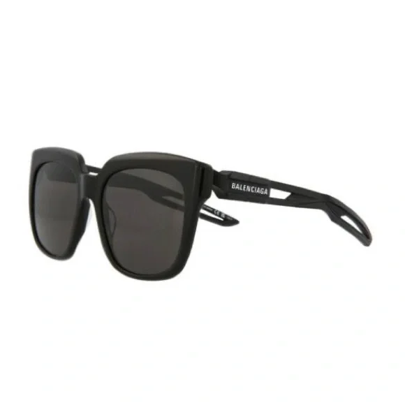 New - Balenciaga Square-Frame Acetate Sunglasses Black Unisex-Adult