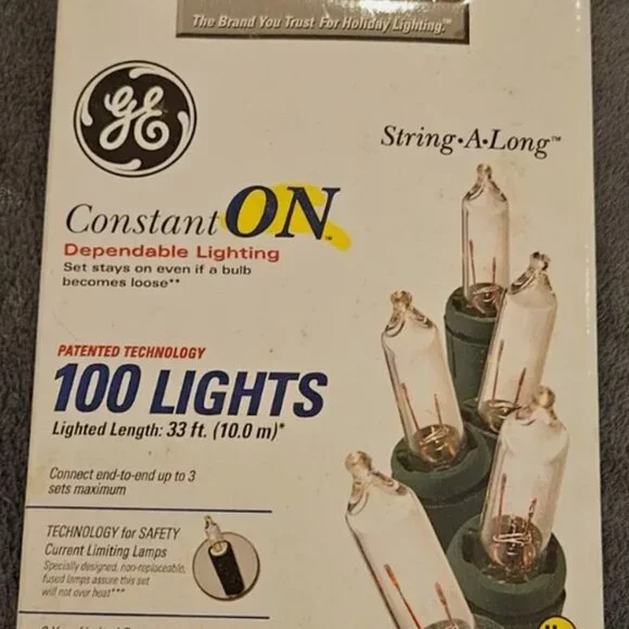 GE Clear Christmas Lights Two Boxes Never Used