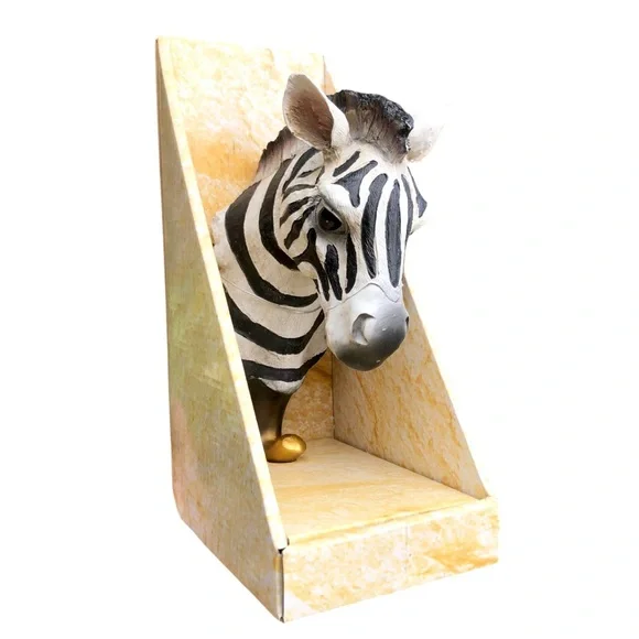 Zebra Handpainted Decorative Wall Hook Figurine (15838)