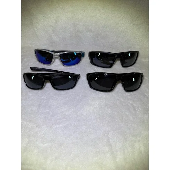 Unbranded Sunglasses Men OS Black Blue‎ Sport Wrap Bundle 4pk ATTCL Kast