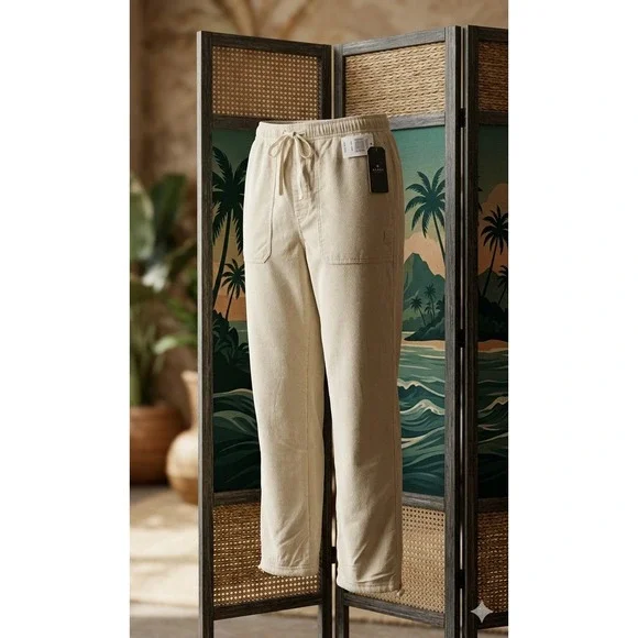 Saints Studio D2720-W62 Men's Bone Color Casual Pants. New With Tags. Size L