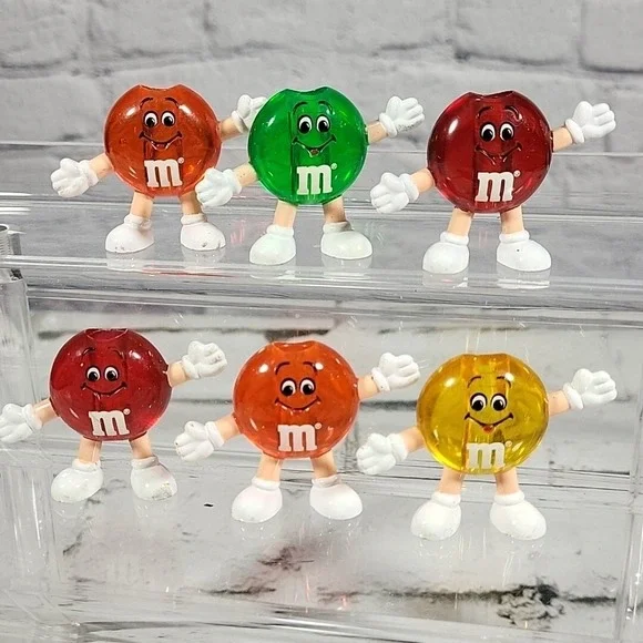 Vintage M&Ms Christmas String Light Covers Lot Of 6‎ Transparent Acrylic Candy
