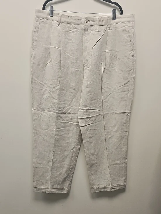 Charter Club Men's Linen-Blend Chinos in Light Cream