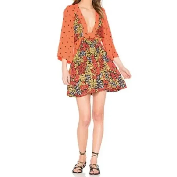 Free People Talulla Printed Tunic Dress Size XS