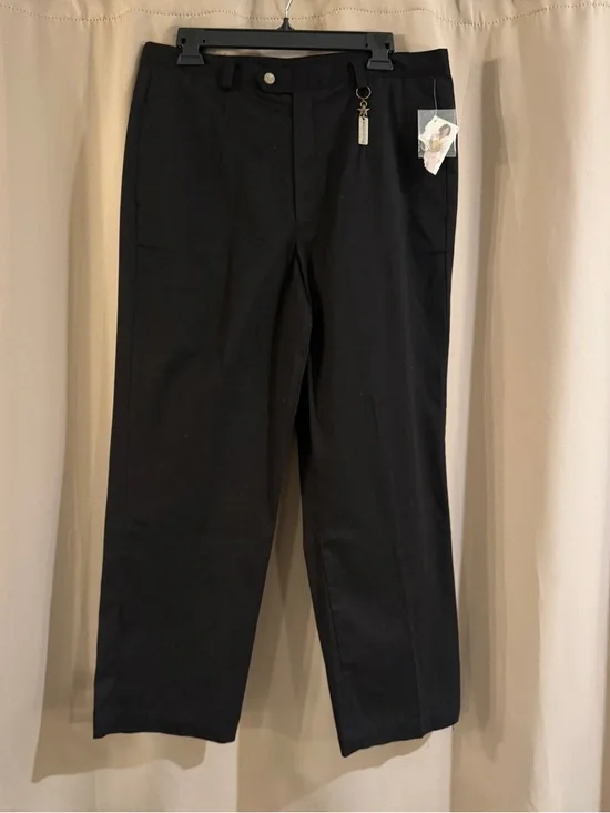 White Stag Black Straight-Leg Dress Pants
