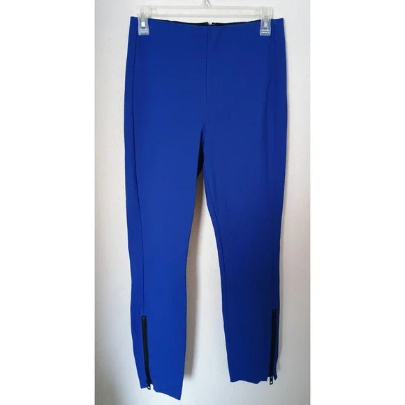 Rag & Bone Royal Blue Zip Ankle Cotton Blend Stretch Skinny Ankle Pants S or 6