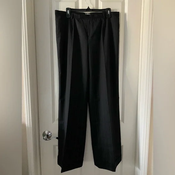 Philippe Adec Black Women’s Striped Dress Pants