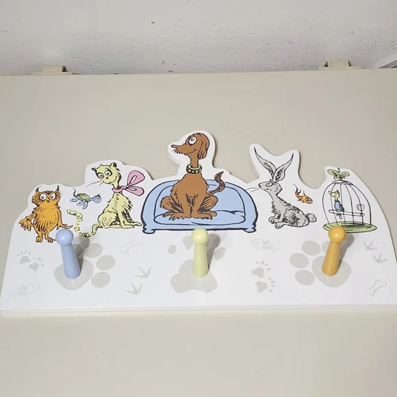 Trend Lab Dr. Seuss What Pet Should I Get Hanging Wall Hook Nursery Room Decor