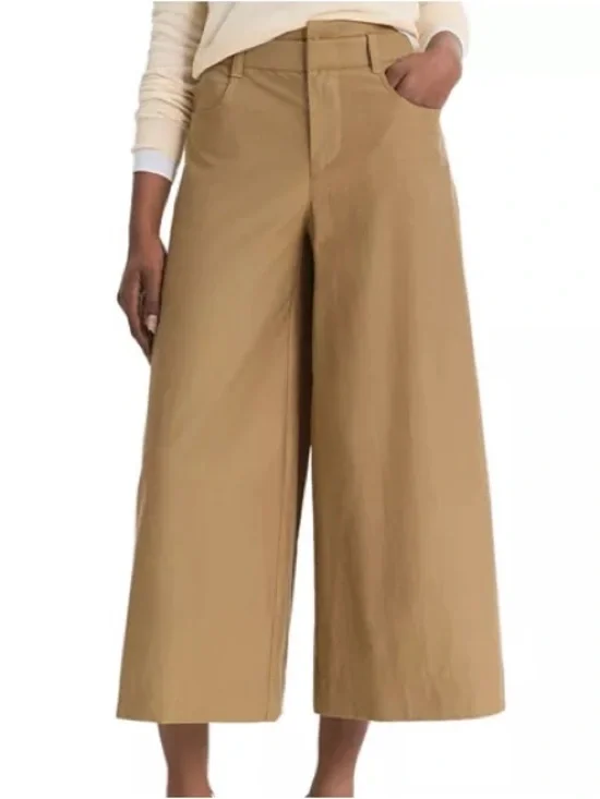 NWT - Vince Double Waistband Wide Leg Culottes Tan Size 4