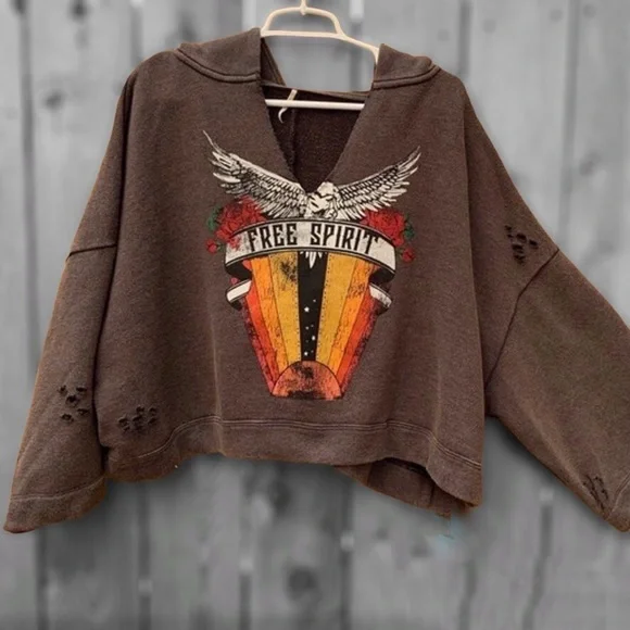 SEARCHING FOR Free People Free Spirit Hooded Sweatshirt