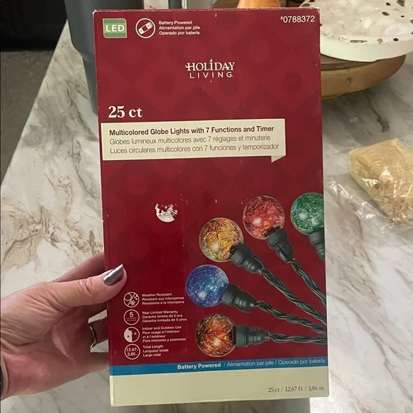 Multicolored Globe Lights with Timer