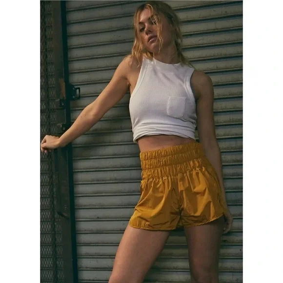free people orange way home shorts