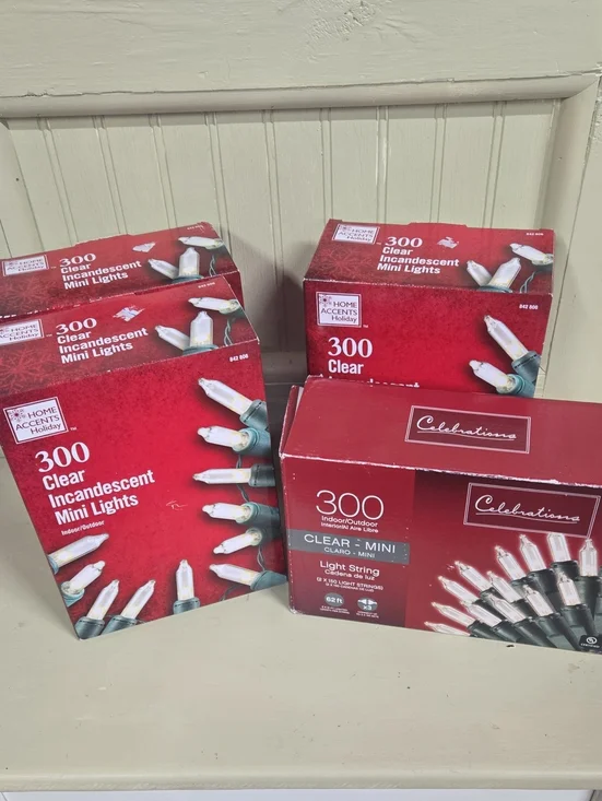 Home Accents Holiday 300 Clear Incandescent Mini Lights