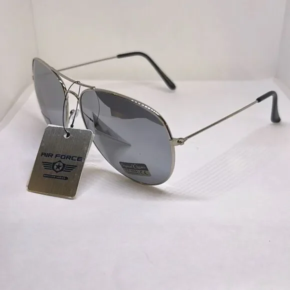 Air Force Aviator Mens Mirrored Sunglasses