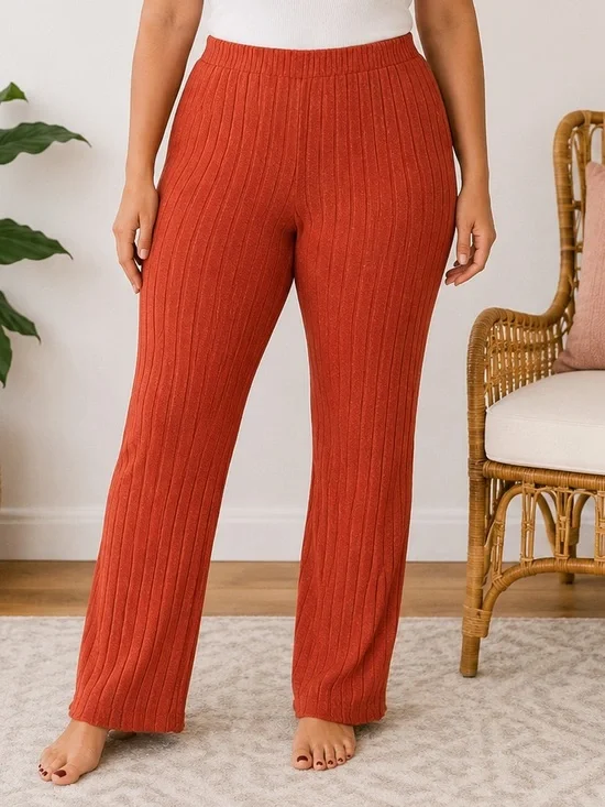 SHEIN rust orange ribbed knit top SIZE 12