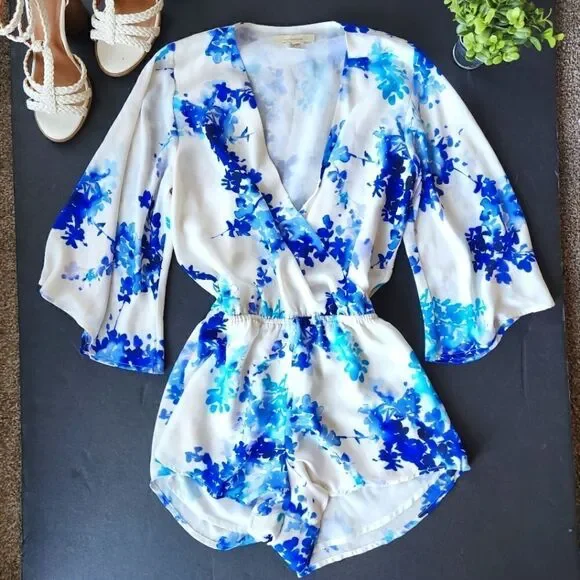Olivaceous Floral Romper