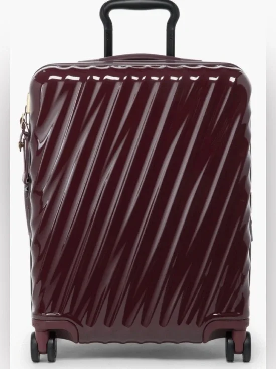 Tumi Men's Deep Burgundy Gloss Hard-Shell Carry-On