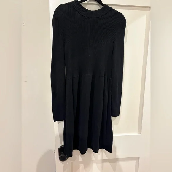 Free people Classic Black Long Sleeve Knit Dress