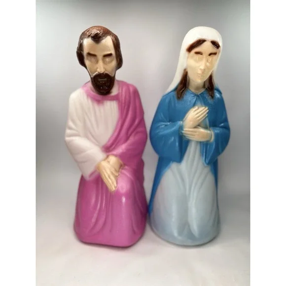 Vintage Empire Blow Mold Christmas Lighted Nativity Set 18