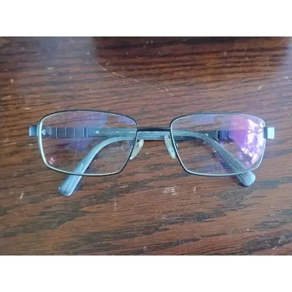 Seiko Eyeglasse Frame T1074 Mens Black Titanium Squarel Rim 56-17-140 frame only