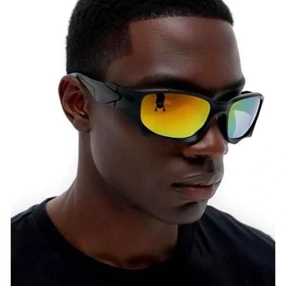 Polarized Sport Performance Sunglasses Orange Mirror Lens‎ Men Outdoor Athletic