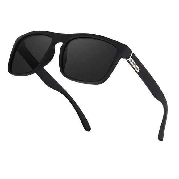 Polarized Sunglasses Men Matte Black Square Frame UV Protection lentes Gafas New