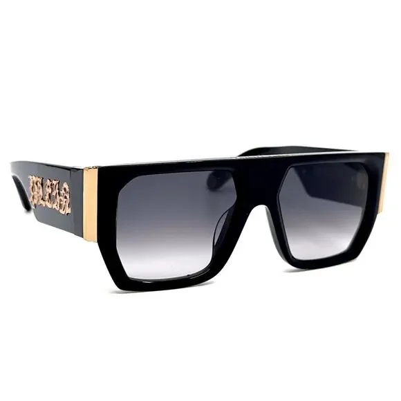 New,PHILIPP PLEIN Sunglasses PLEIN MASTER OVERSIZE SPP094 Col.0700 Authentic