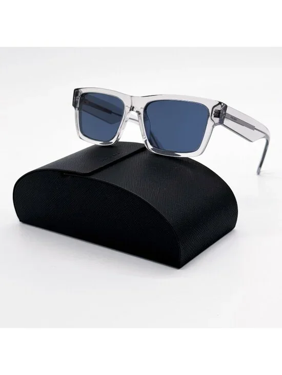 NEW PRADA SUNGLASSES PR25ZS U430A9 SQUARE GRAY/BLUE MEN EYEWEAR PR 25ZS, SPR 25Z
