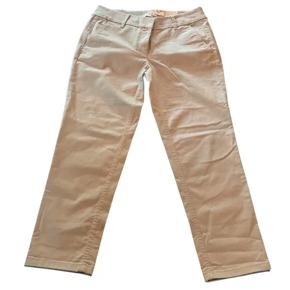 NWT Loft Womens Petite 4P Little Skinny Khaki light grey Pants NEW
