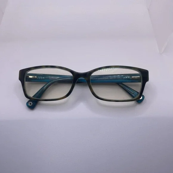 Coach Eyeglasses FRAME ONLY HC 6040 Brooklyn 52-16-135 Dark Tortoise Teal 840