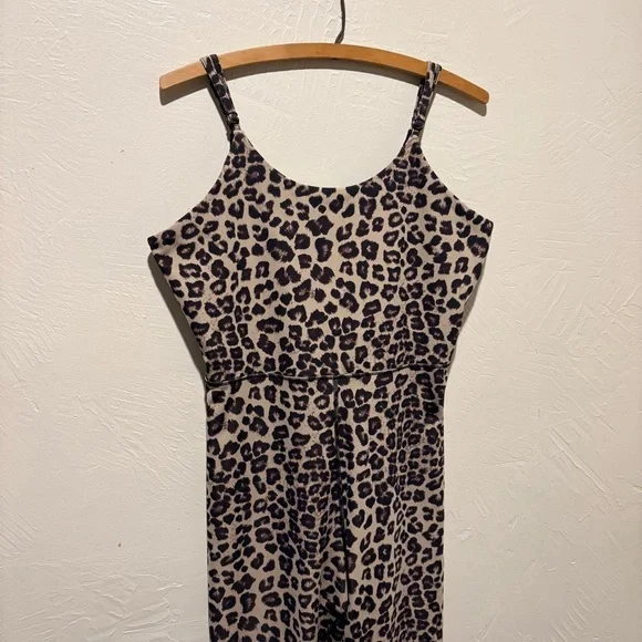 Good American Performance Leopard Print Jumpsuit