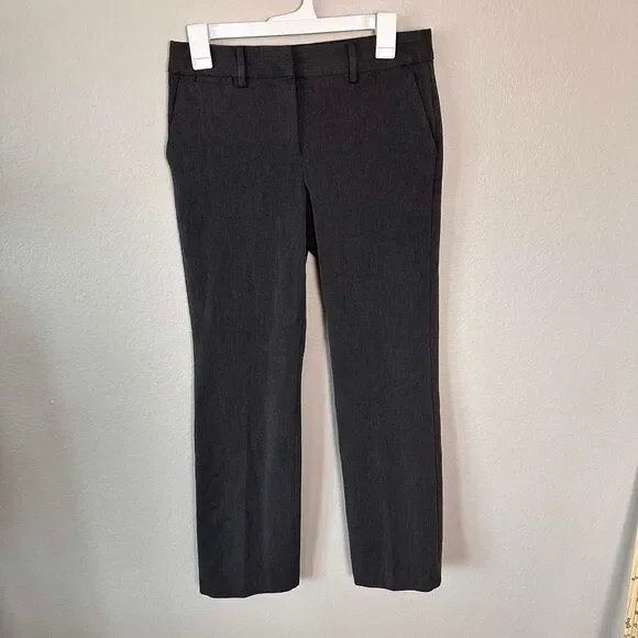 Talbots Barely Boot Dress Pants Size 2 Charcoal Gray Trousers Stretch Workwear
