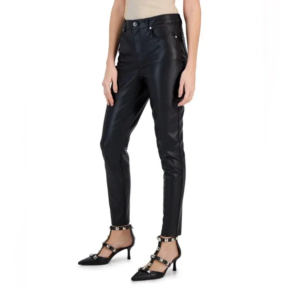 462M NWT INC International Concepts Women's Faux-Leather Skinny Pants - Size: 4P