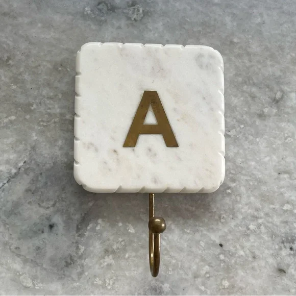 Marble & Brass “A” Wall Hook
