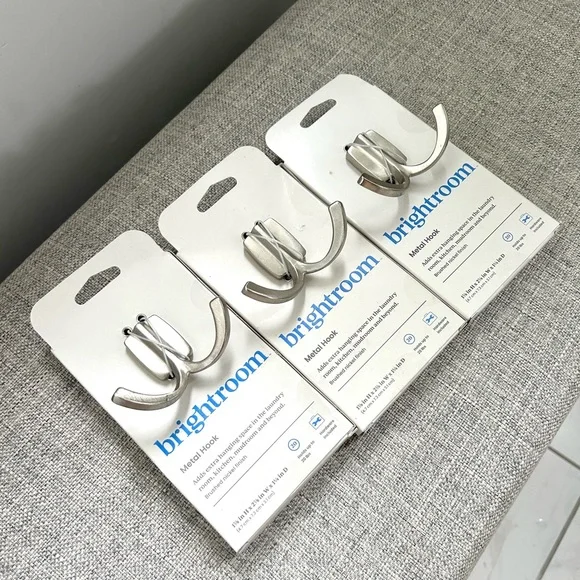 Set of silver finish Metal Hook Hangers